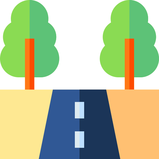 la carretera Basic Straight Flat icono