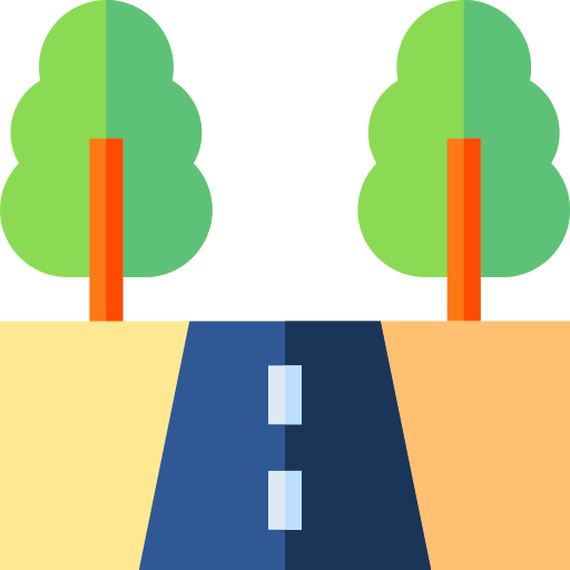 route Basic Straight Flat Icône