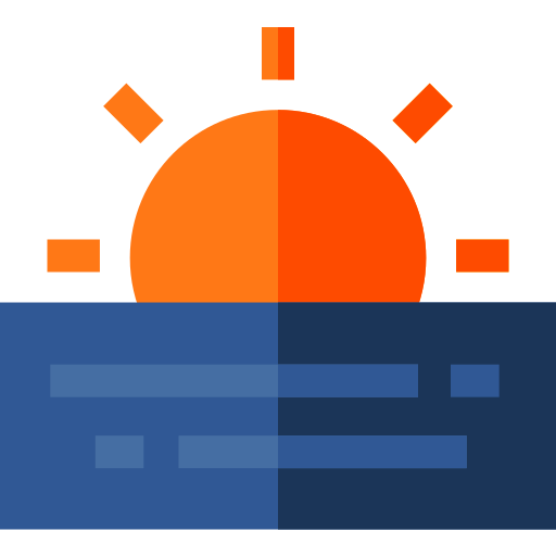 Sunset Basic Straight Flat icon