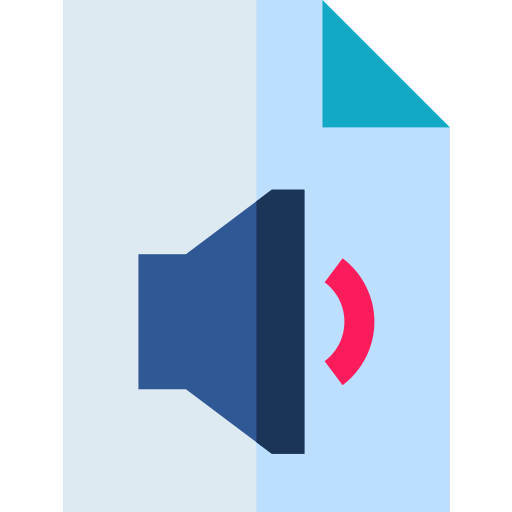 Audio file Basic Straight Flat icon