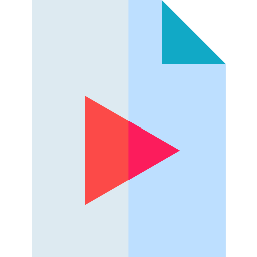 ビデオファイル Basic Straight Flat icon