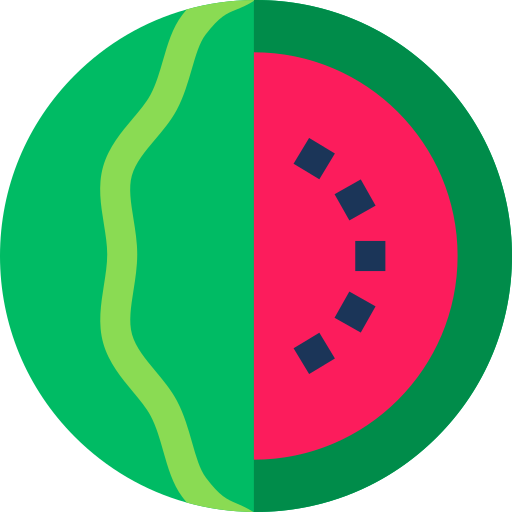 wassermelone Basic Straight Flat icon