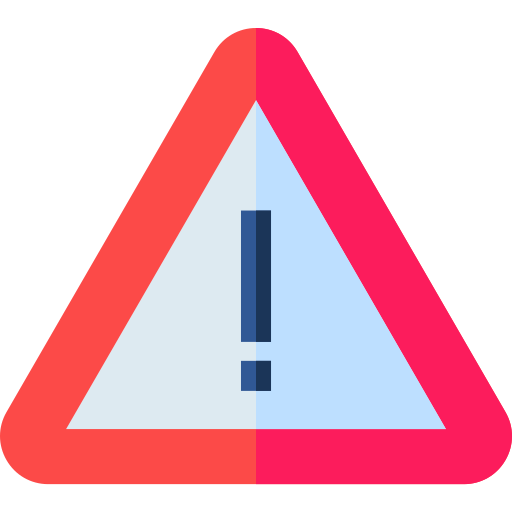 경고 Basic Straight Flat icon