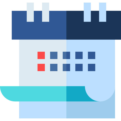 kalender Basic Straight Flat icon