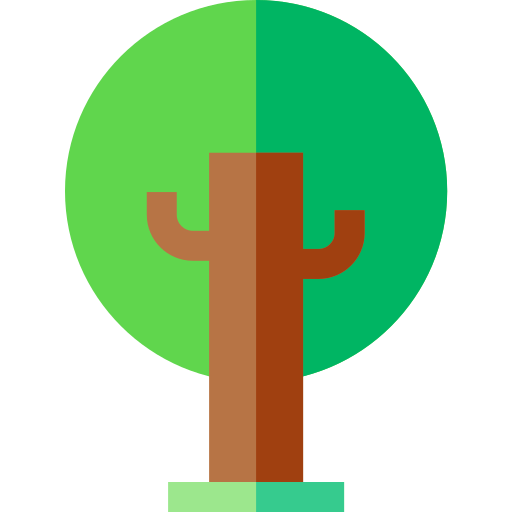 arbre Basic Straight Flat Icône