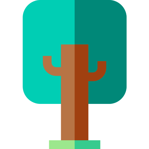 árbol Basic Straight Flat icono
