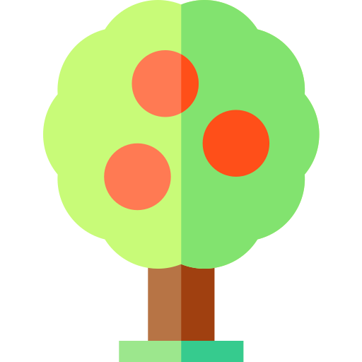 árbol Basic Straight Flat icono