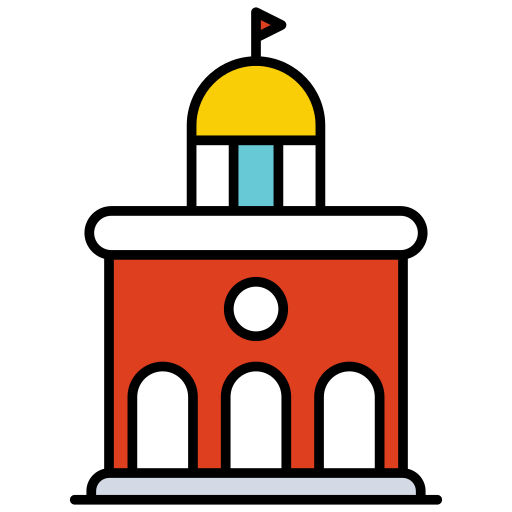 gemeentehuis Generic color lineal-color icoon