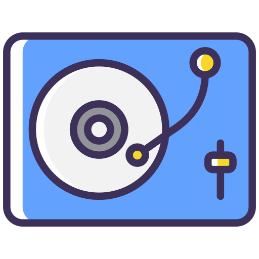 tocadiscos Generic color lineal-color icono