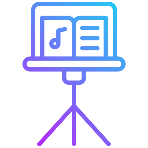 Music stand Generic gradient outline icon