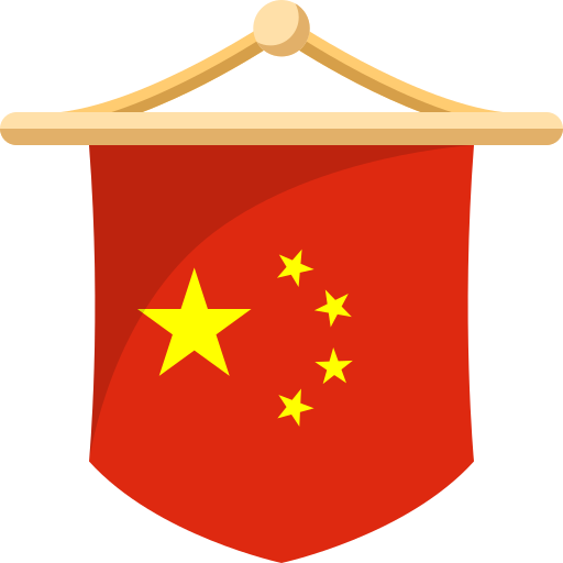 China flag Generic color fill icon
