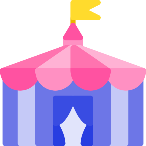 Цирковой шатер Berkahicon Flat иконка