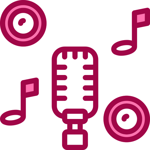karaoke Berkahicon Lineal Color icon