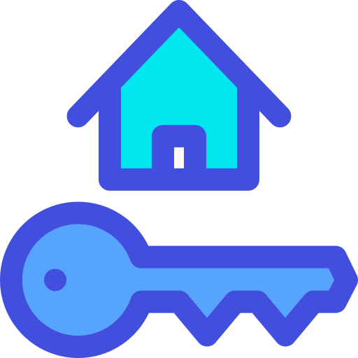 Ключ от дома Berkahicon Lineal Color иконка