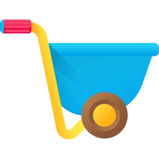 Wheelbarrow 3D Color icon