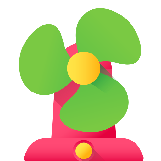 Ventilador 3D Color icono