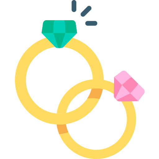 Wedding rings Special Flat icon