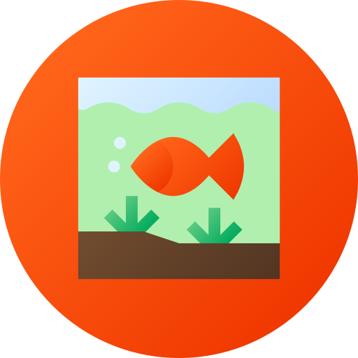acuario Flat Circular Gradient icono
