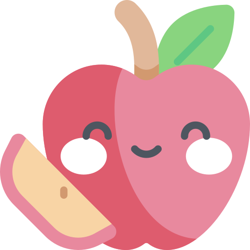 appel Kawaii Flat icoon