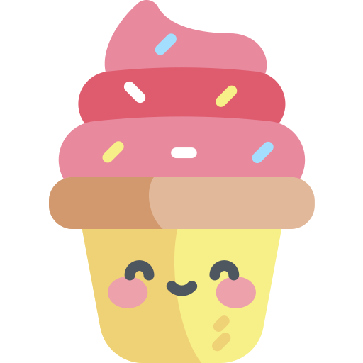 Ice cream Kawaii Flat icon