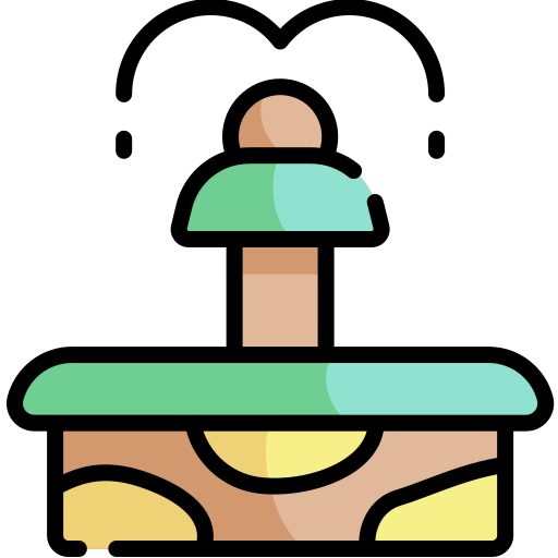 fontein Kawaii Lineal color icoon