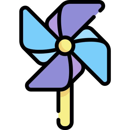 Вертушка Kawaii Lineal color иконка