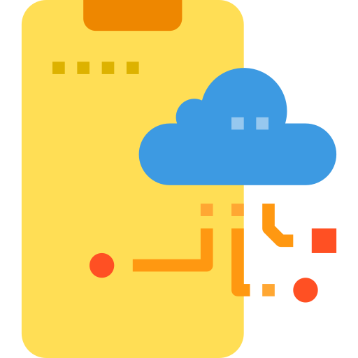 La computación en nube itim2101 Flat icono
