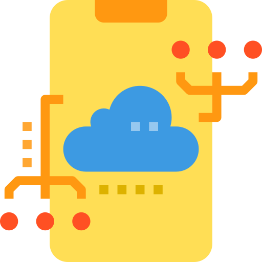 La computación en nube itim2101 Flat icono