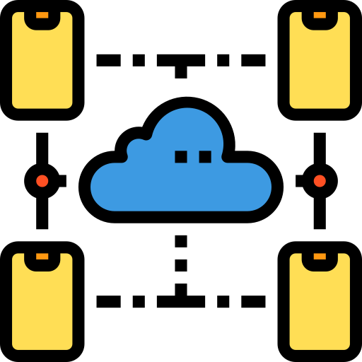 La computación en nube itim2101 Lineal Color icono