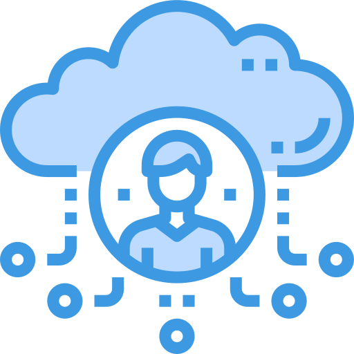 Cloud computing itim2101 Blue icon