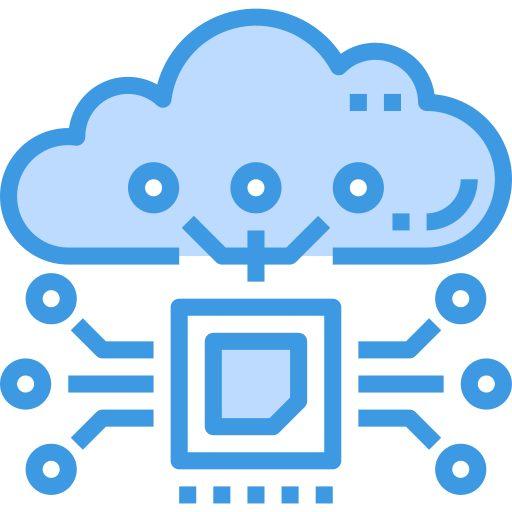 La computación en nube itim2101 Blue icono