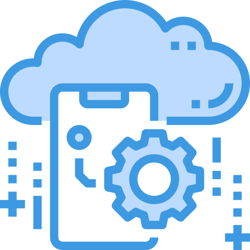 La computación en nube itim2101 Blue icono