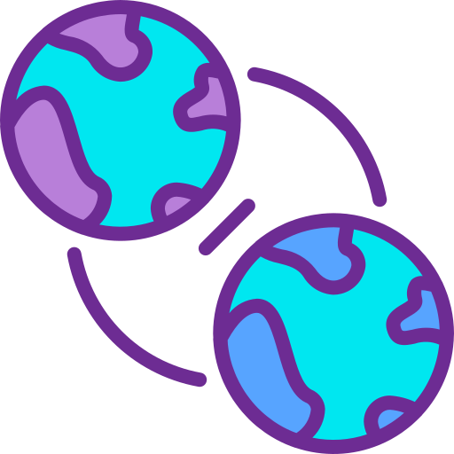 두 세계 Berkahicon Lineal Color icon