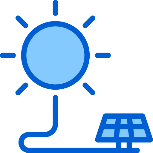 Panel solar Berkahicon Lineal Color icono