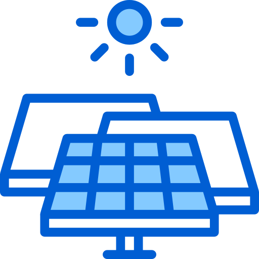 Panel solar Berkahicon Lineal Color icono