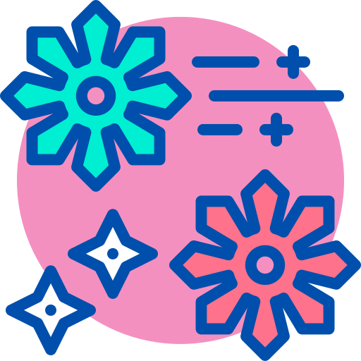 Shuriken Berkahicon Lineal Color icon