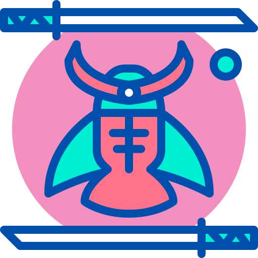 Samurai Berkahicon Lineal Color icon