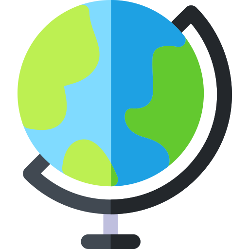 globo terrestre Basic Rounded Flat icona