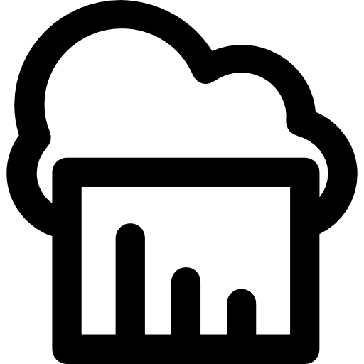 cloud computing Vector Market Bold Rounded icona