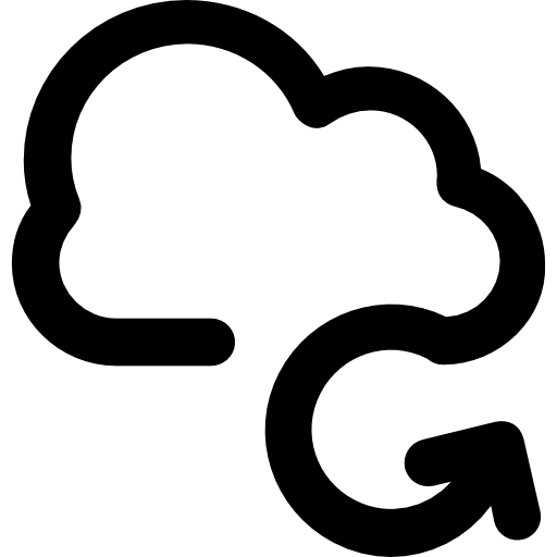 Cloud computing Vector Market Bold Rounded icon