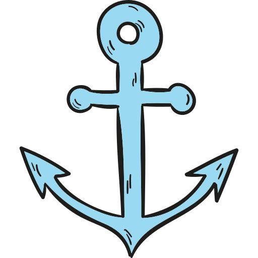 Anchor Hand Drawn Color icon