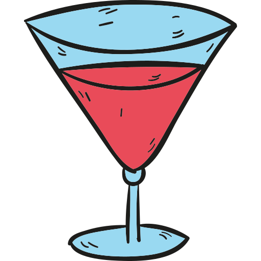 Cocktail Hand Drawn Color icon