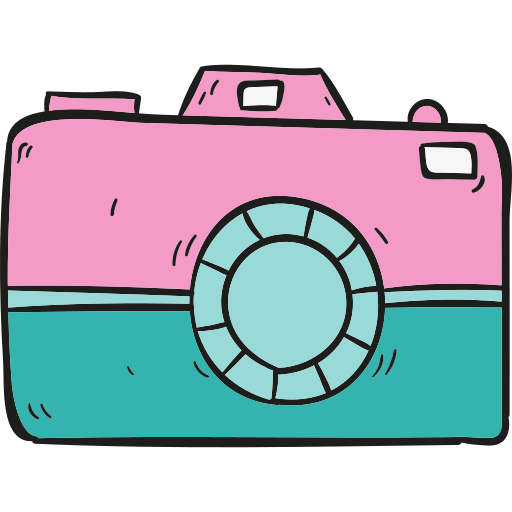 aparat fotograficzny Hand Drawn Color ikona