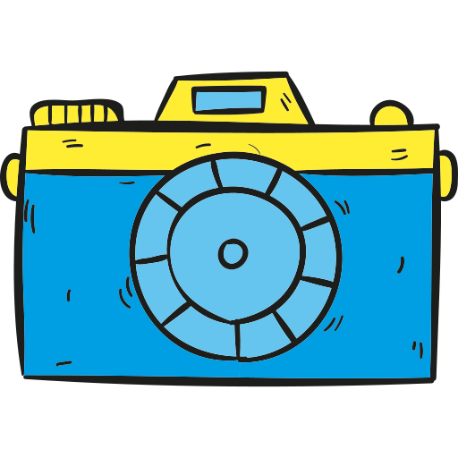 fotoapparat Hand Drawn Color icon