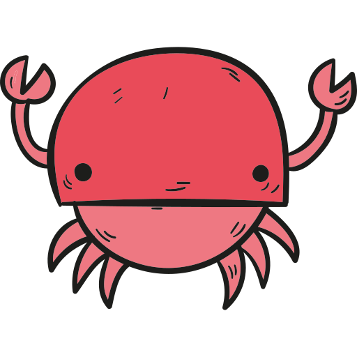 Crab Hand Drawn Color icon