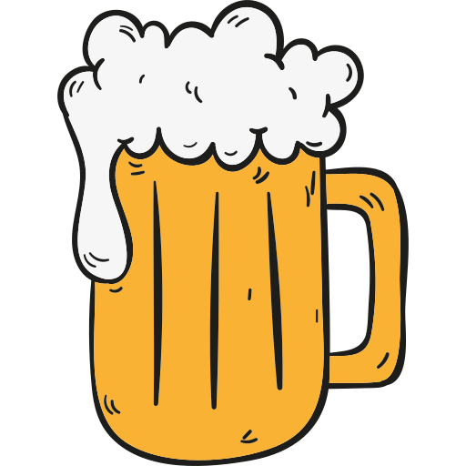bier Hand Drawn Color icoon
