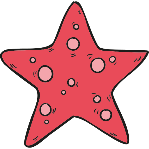 stella marina Hand Drawn Color icona
