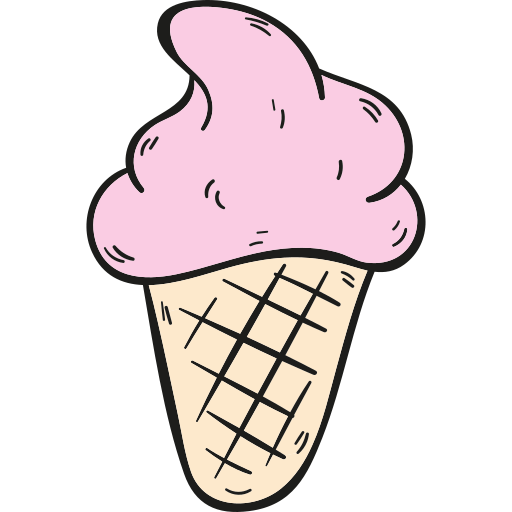 gelato Hand Drawn Color icona