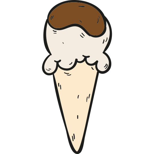 Ice cream Hand Drawn Color icon