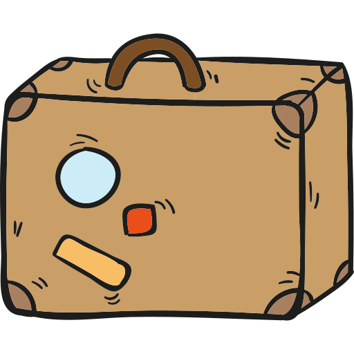 Suitcase Hand Drawn Color icon